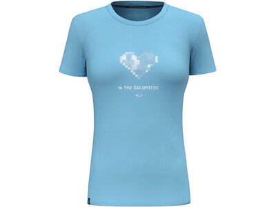 SALEWA Damen Shirt PURE HEART DRY W T-SHIRT Blau