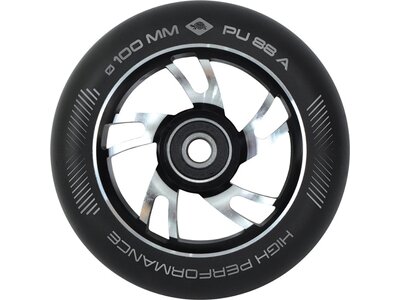 SCHILDKRÖT Scooter High Performance Wheels 100mm,1Paar Stuntscooter Ersatzräder Schwarz