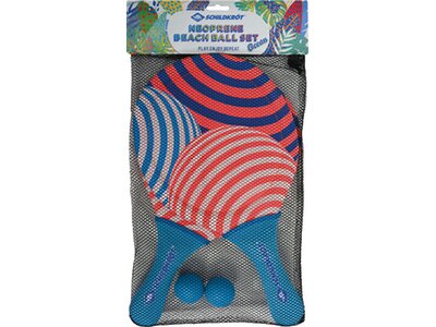 SCHILDKRÖT Schildkröt Neopren Beachball Set, 2 Schläger, 2 Bälle, in Netztasche, toller Absprung & B Blau