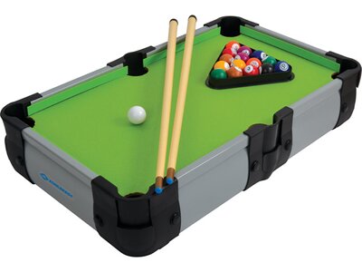 SCHILDKRÖT Tischspiel Schildkröt Mini Billiard Tisch, kleiner Billardtisch mit 2 Queues, 16 Billardk Grün