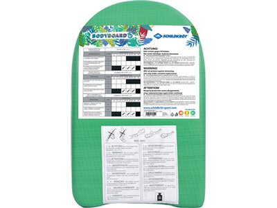 SCHILDKRÖT Schildkröt Schwimmbrett Bodyboard S, mit Nylonüberzug und EPS Schaumstoff-Kern, 49 x 33 c Grün