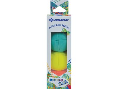 SCHILDKRÖT Schildkröt Neopren Diving Balls, 3 Tauchbälle mit Schweif, Sandfüllung, Schweif steht am Bunt