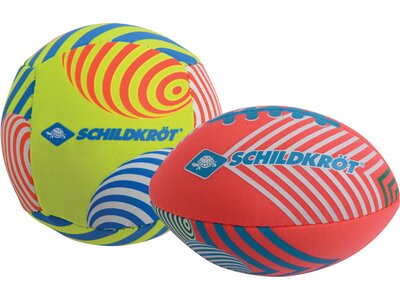 SCHILDKRÖT Schildkröt Mini-Ball-Duo Pack, Set bestehend aus 1 Volley und 1 American Football, Ø 9 cm Bunt