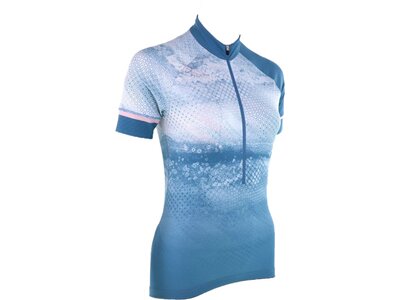 LÖFFLER Damen Trikot W BIKE JERSEY HZ GRUNGE Blau