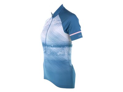 LÖFFLER Damen Trikot W BIKE JERSEY HZ GRUNGE Blau