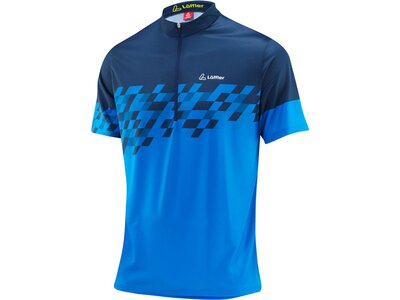 LÖFFLER Herren Trikot M BIKE SHIRT HZ EROSION Blau