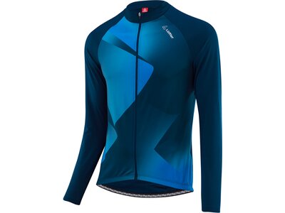 LÖFFLER Herren Trikot M BIKE L/S JERSEY FZ GEO MID Blau