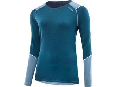 LÖFFLER Damen Unterhemd W SHIRT L/S TRANSTEX MERINO Blau