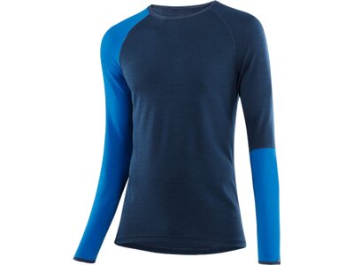 LÖFFLER Herren Unterhemd M SHIRT L/S CB TRANSTEX MERIN Blau