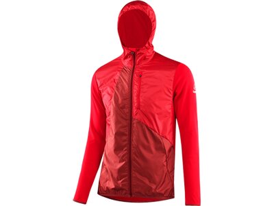 LÖFFLER Herren Funktionsjacke M HOODY WINDFLEECE MERINO Rot