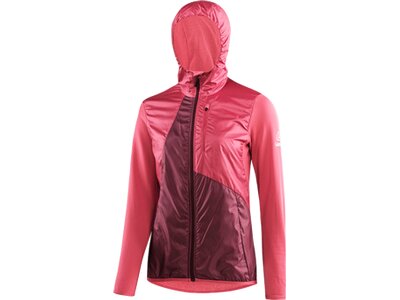 LÖFFLER Damen Funktionsjacke W HOODY WINDFLEECE MERINO Rot