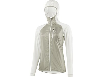 LÖFFLER Damen Funktionsjacke W HOODY WINDFLEECE TS Silber