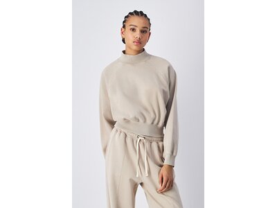 CHAMPION Damen Sweatshirt Mock Turtle Neck Long Sleeves Braun