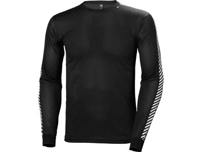 HELLYHANSEN Herren Unterhemd HH LIFA STRIPE CREW Schwarz