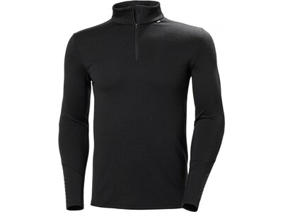 HELLYHANSEN Herren Unterhemd LIFA MERINO MIDWEIGHT 1/2 ZIP Schwarz