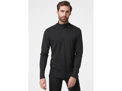 HELLYHANSEN Herren Unterhemd LIFA MERINO MIDWEIGHT 1/2 ZIP Schwarz