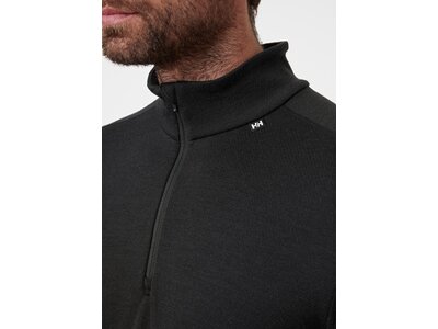 HELLYHANSEN Herren Unterhemd LIFA MERINO MIDWEIGHT 1/2 ZIP Schwarz