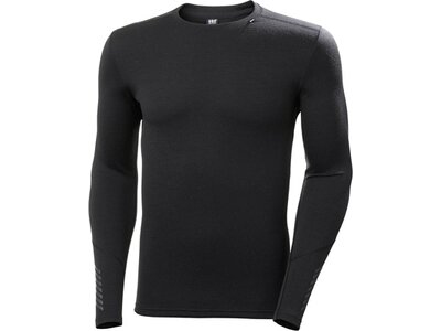 HELLYHANSEN Herren Unterhemd LIFA MERINO MIDWEIGHT CREW Schwarz