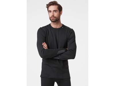 HELLYHANSEN Herren Unterhemd LIFA MERINO MIDWEIGHT CREW Schwarz