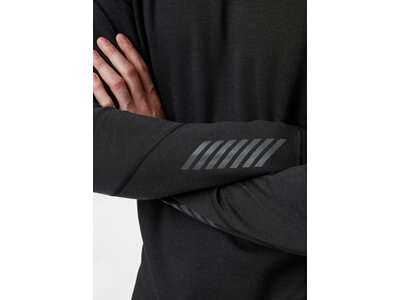 HELLYHANSEN Herren Unterhemd LIFA MERINO MIDWEIGHT CREW Schwarz