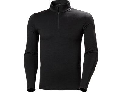 HELLYHANSEN Herren Unterhemd LIFA MERINO LWEIGHT 1/2 ZIP Schwarz