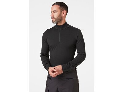 HELLYHANSEN Herren Unterhemd LIFA MERINO LWEIGHT 1/2 ZIP Schwarz