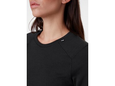 HELLYHANSEN Damen Unterhemd W LIFA MERINO MIDWEIGHT CREW Schwarz