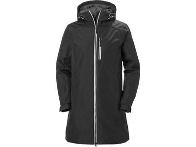 HELLYHANSEN Damen Regenmantel LONG BELFAST WINTER Schwarz