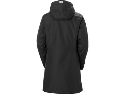 HELLYHANSEN Damen Regenmantel LONG BELFAST WINTER Schwarz