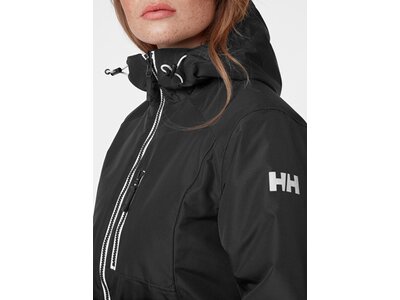 HELLYHANSEN Damen Regenmantel LONG BELFAST WINTER Schwarz