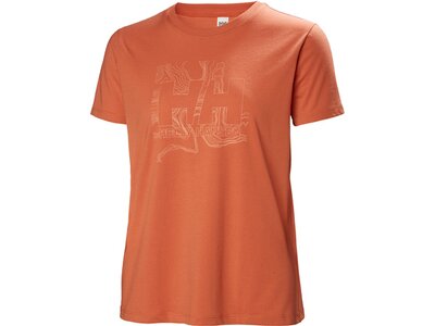 HELLYHANSEN Damen Shirt W HH TECH LOGO T-SHIRT Braun