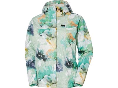 HELLYHANSEN Damen Regenjacke W LOKE PRINT JACKET Grün