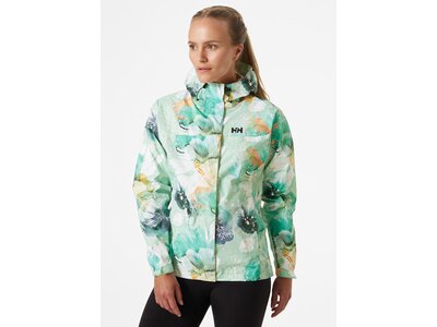 HELLYHANSEN Damen Regenjacke W LOKE PRINT JACKET Grün