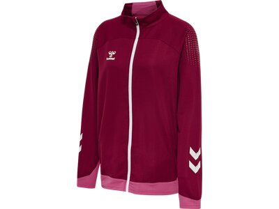 HUMMEL Damen Sweatshirt hml LEAD WOMEN POLY ZIP Rot