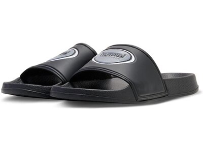 HUMMEL Herren Badeslipper POOL SLIDE BADGE Schwarz