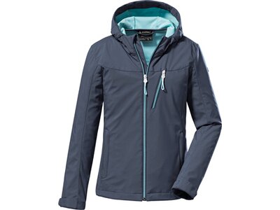 KILLTEC Kinder Softshell Jacke mit Kapuze KOS 54 GRLS SFTSHLL JCKT Blau