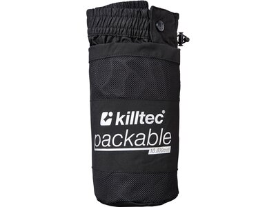 KILLTEC Herren Regenhose mit durchgehendem Reissverschluss, packbar KOS 20 MN PNTS Schwarz