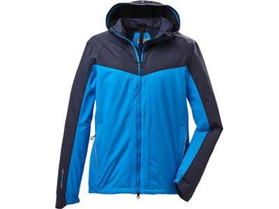 KILLTEC Herren Funktionsjacke mit Kapuze und Spritzschutz, packbar KOS 28 MN JCKT Blau