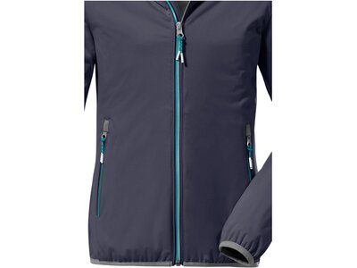 KILLTEC Kinder Softshell Jacke mit Kapuze, packbar KOS 164 GRLS SFTSHLL JCKT Blau