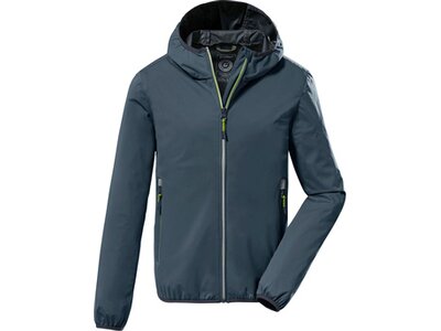 KILLTEC Kinder Softshell Jacke mit Kapuze, packbar KOS 167 BYS SFTSHLL JCKT Blau