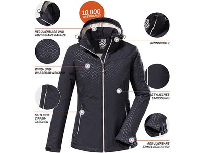 KILLTEC Damen Softshell Jacke mit abzippbarer Kapuze KOS 176 WMN SFTSHLL JCKT Blau