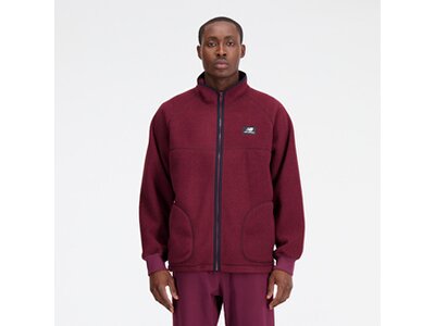 NEW BALANCE Herren Jacke Athletics Polar Fleece Full Zip Weiß