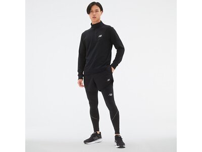 NEW BALANCE Herren T-Shirt NB Heat Grid Half Zip Schwarz