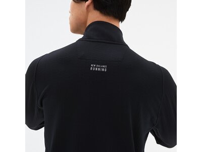 NEW BALANCE Herren T-Shirt NB Heat Grid Half Zip Schwarz