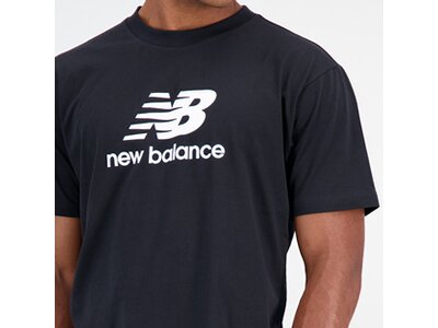 NEW BALANCE Herren T-Shirt Essentials Stacked Logo Cotton Jersey Short Sleeve T-shirt Schwarz