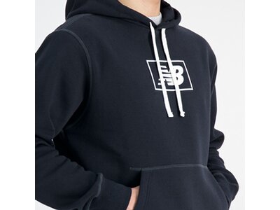 NEW BALANCE Herren Kapuzensweat Essentials Brushed Back Hoodie Schwarz