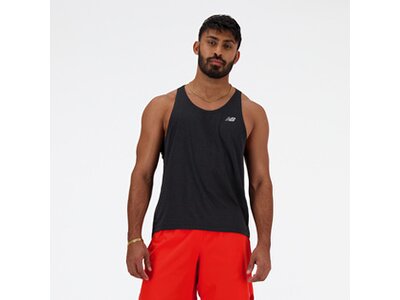 NEW BALANCE Herren T-Shirt Mens Running Tanks/Singlet Schwarz
