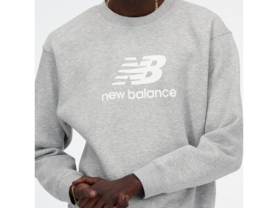 NEW BALANCE Herren Kapuzensweat Sport Essentials Fleece Logo Crew Grau