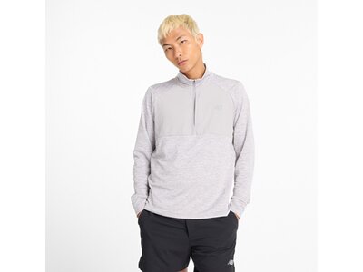 NEW BALANCE Herren Kapuzensweat Athletics Heat Grid 1/2 Zip Grau