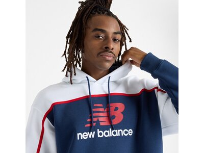 NEW BALANCE Herren Kapuzensweat Classics Fleece Hoodie Blau